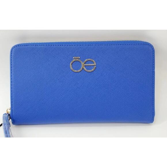 Clōe Leather Women's Long Blue Clutch Wristlet Wallet - Picture 1 of 10